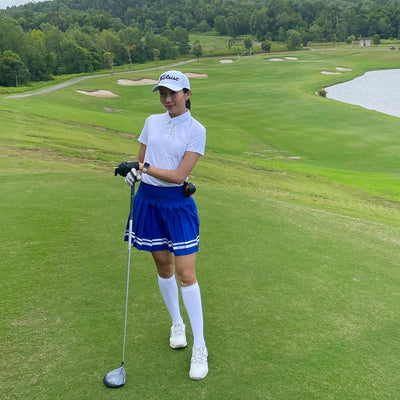 Blue Tape Pleats Field Skirt