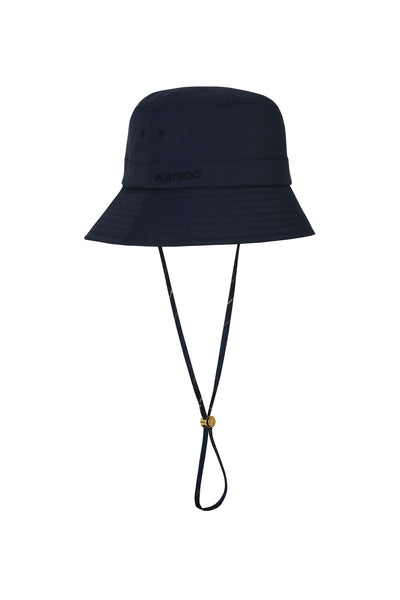 Navy Unbalanced String Bucket Hat