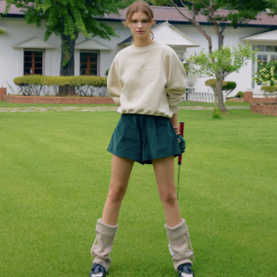 Beige, Embossed-logo SweatShirt