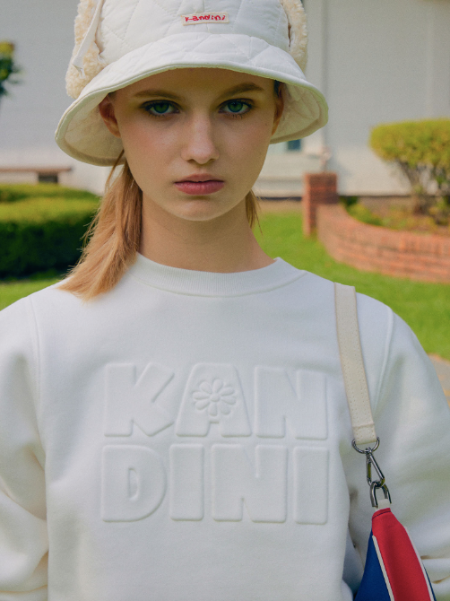 White, Embossed-logo SweatShirt