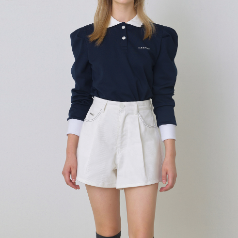 Ivory, A-line Corduyoy Short Pants