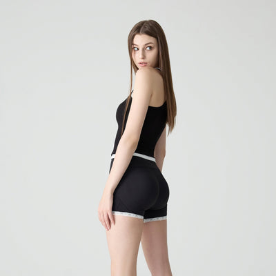 Black Length 3 Original Lace Hip-up Leggings