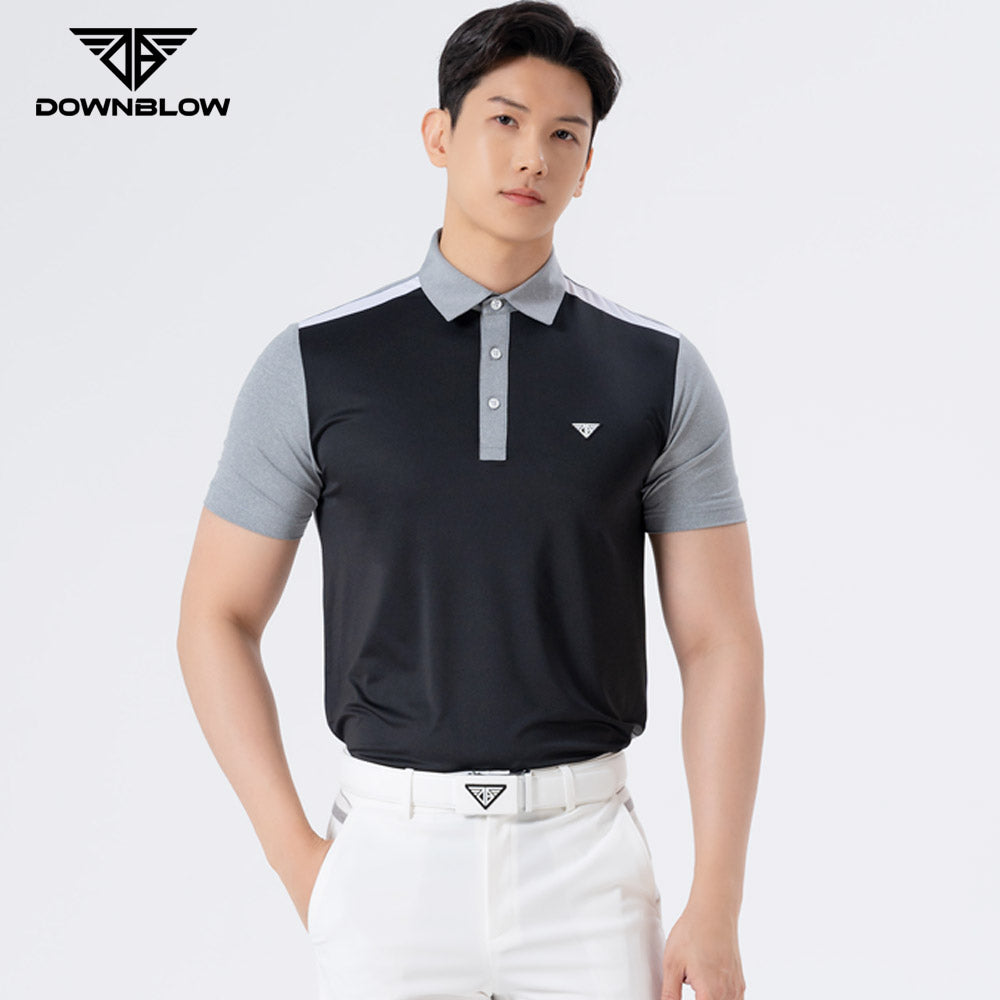 Men Golf Wear Basic Collar Top Shirt