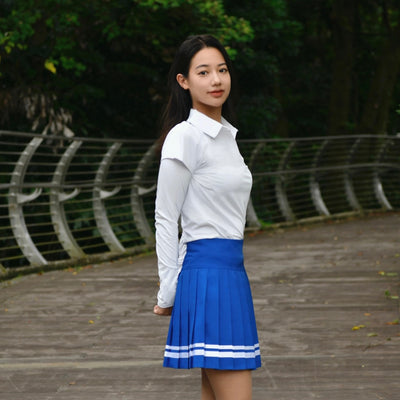 Blue Tape Pleats Field Skirt