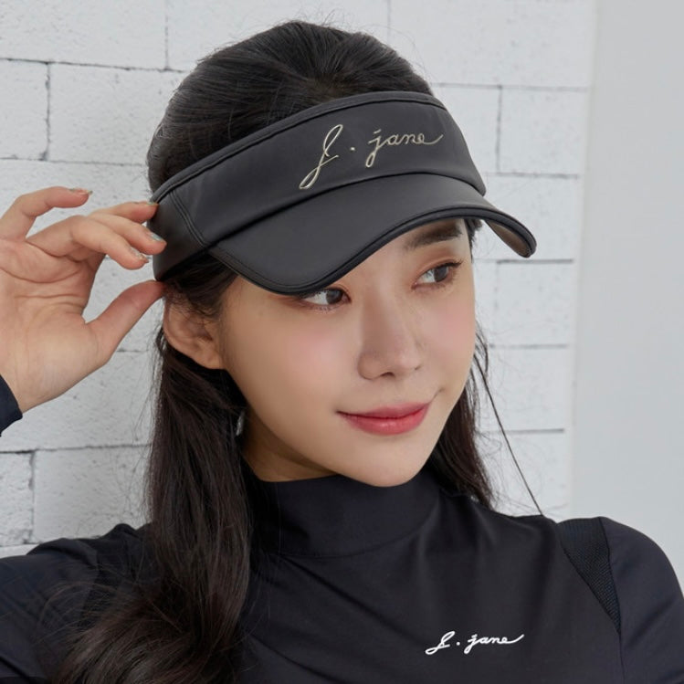 Black Leather Suncap – KOODSHOT