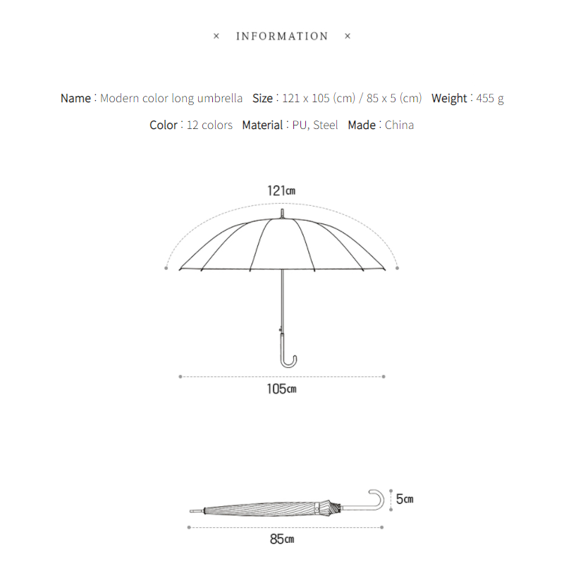 Golf Windproof Modern Color Long Umbrella