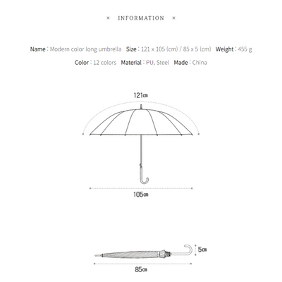 Golf Windproof Modern Color Long Umbrella