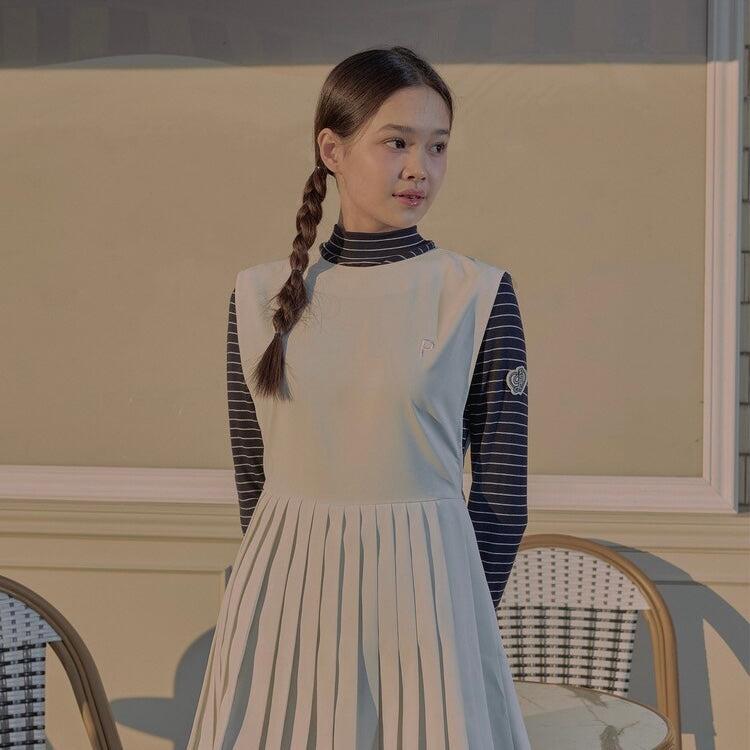 Ivory Pleated Jumper Dress W/INNER Pants – KOODSHOT