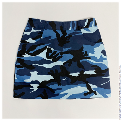 Blue Military Skirt