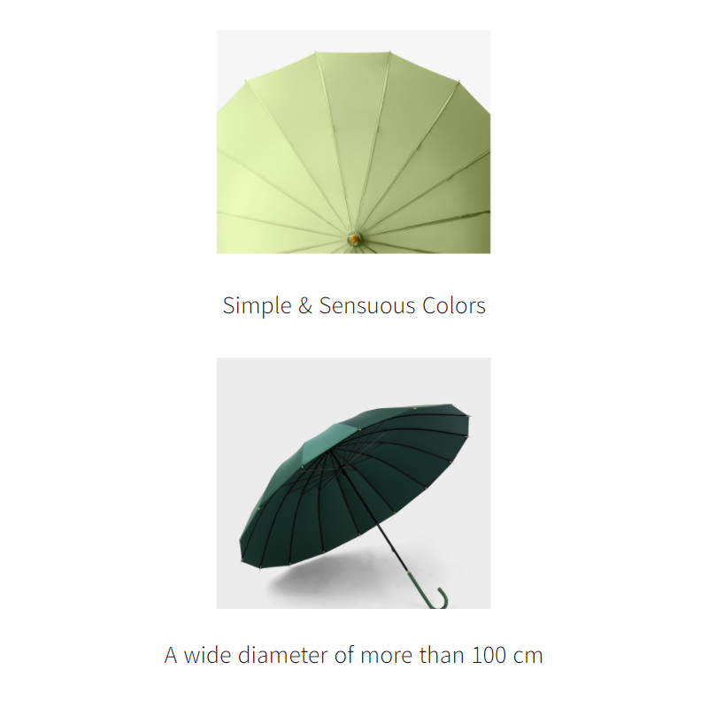 Golf Windproof Modern Color Long Umbrella