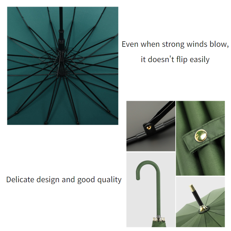 Golf Windproof Modern Color Long Umbrella