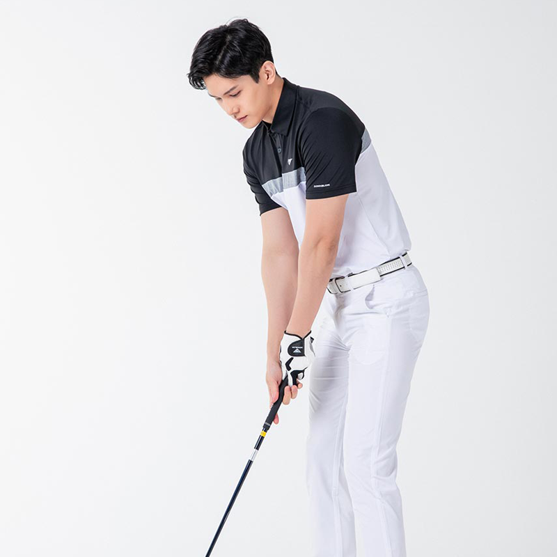 Men Golf Wear Short Sleeve Color Basic Top Shirt – KOODSHOT