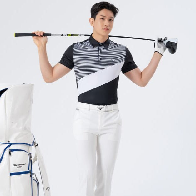 Men Golf Wear White Point Banding Pants