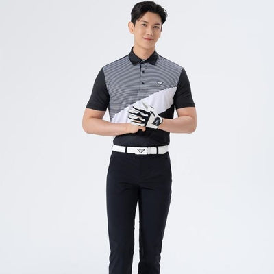 Men Golf Wear Black Banding Pants