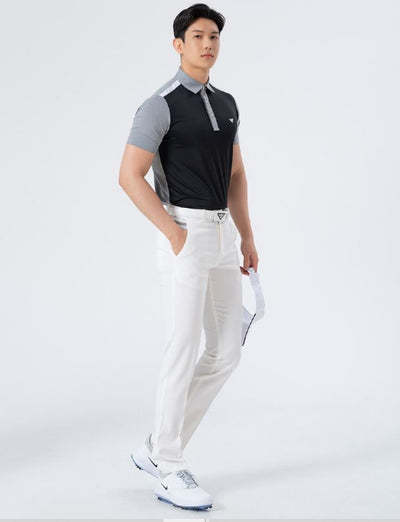 Men Golf Wear White Point Banding Pants