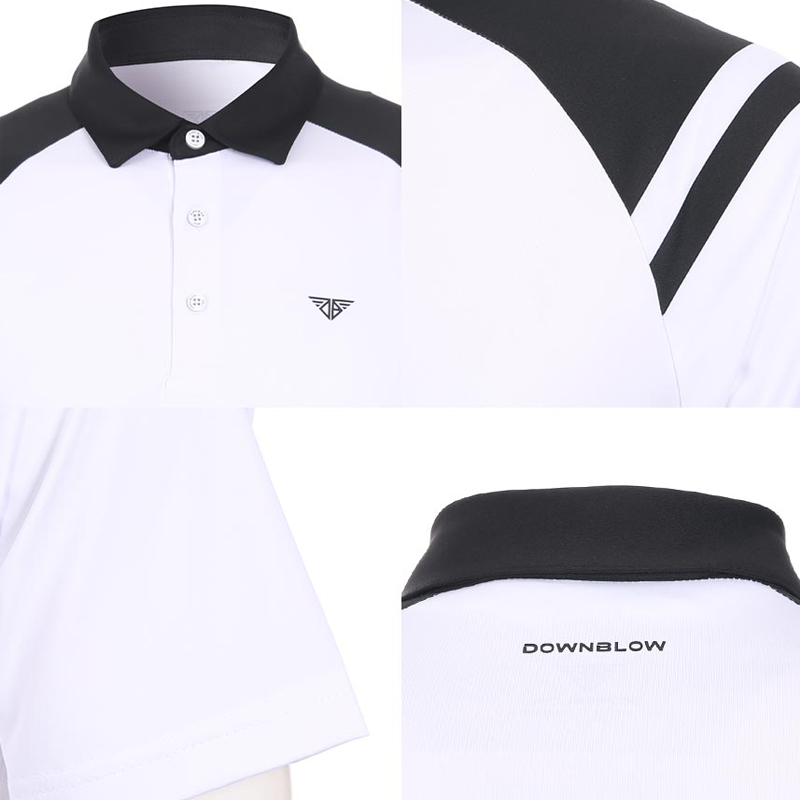 Men Golf Wear Short Sleeve Collar Top Shirt