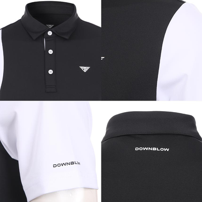 Men Golf Wear Cooling Short Sleeve Collar Top Shirt