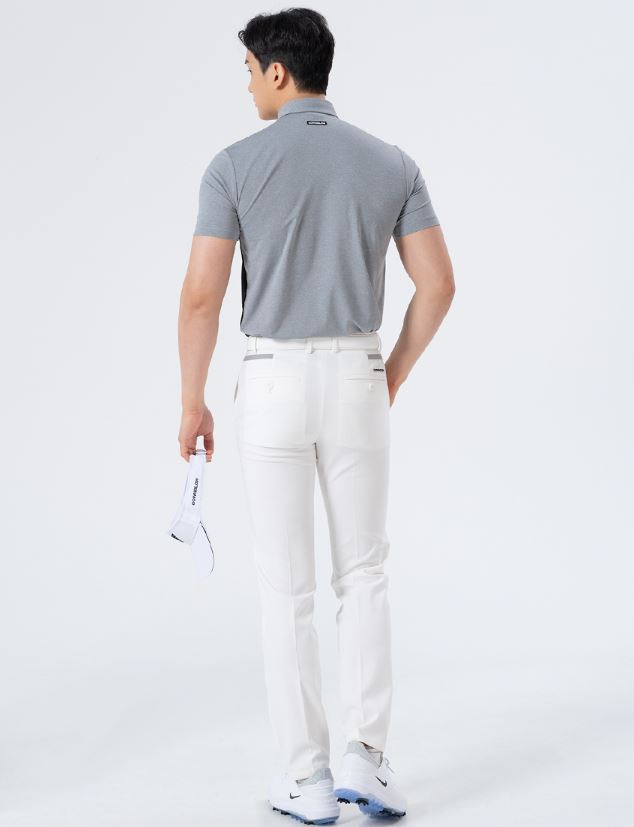 Men Golf Wear White Point Banding Pants