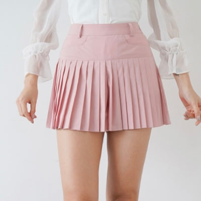Pink Pleats Short Pants