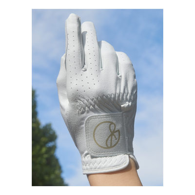 Beige Basic Half Sheep Skin Golf Gloves