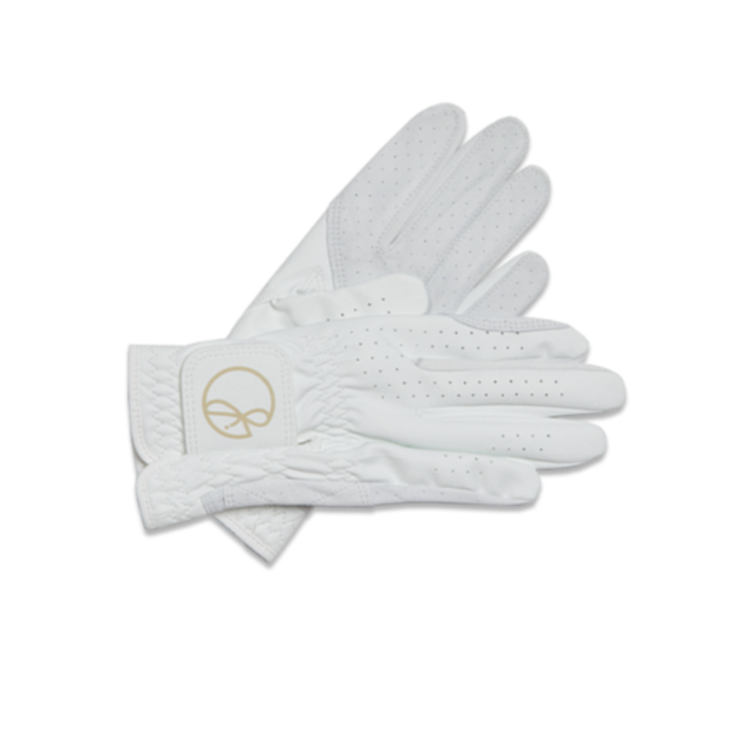 Beige Basic Half Sheep Skin Golf Gloves