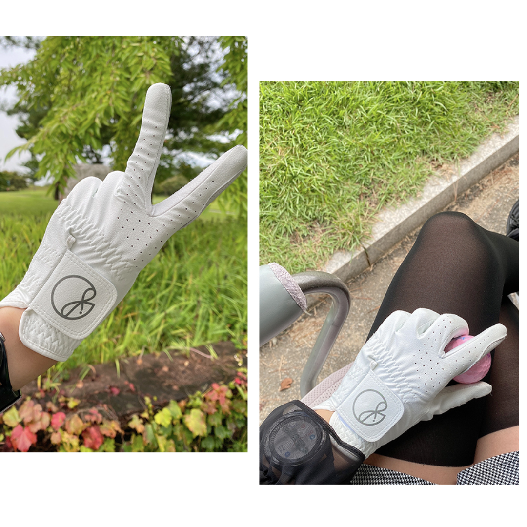 Grey Basic Half Sheep Skin Golf Gloves
