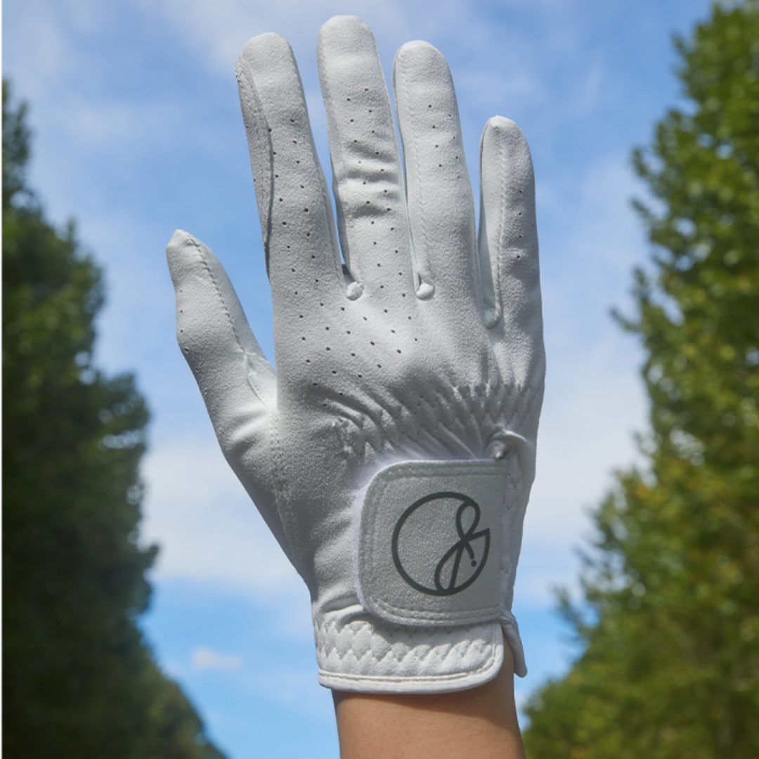 Grey Basic Half Sheep Skin Golf Gloves