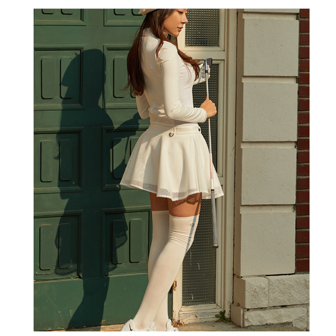 White Long Basic over Knee Socks