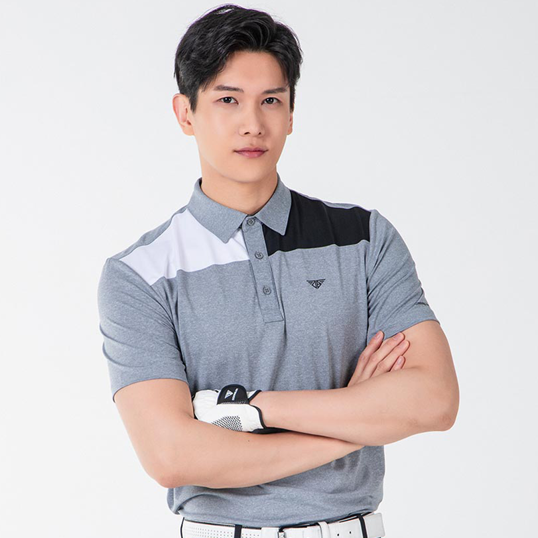 Men Golf Wear Short Sleeve Color Basic Top Shirt