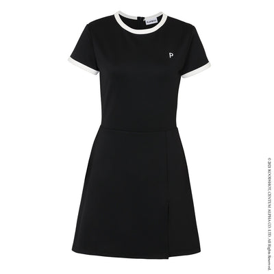 Black Basic Tennis Dress W/Inner Pants