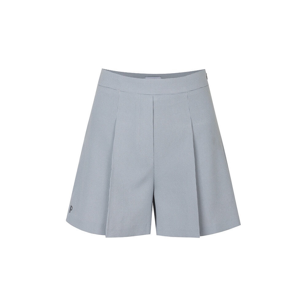 Grey Essential Houndstooth Shorts W/Inner Pants