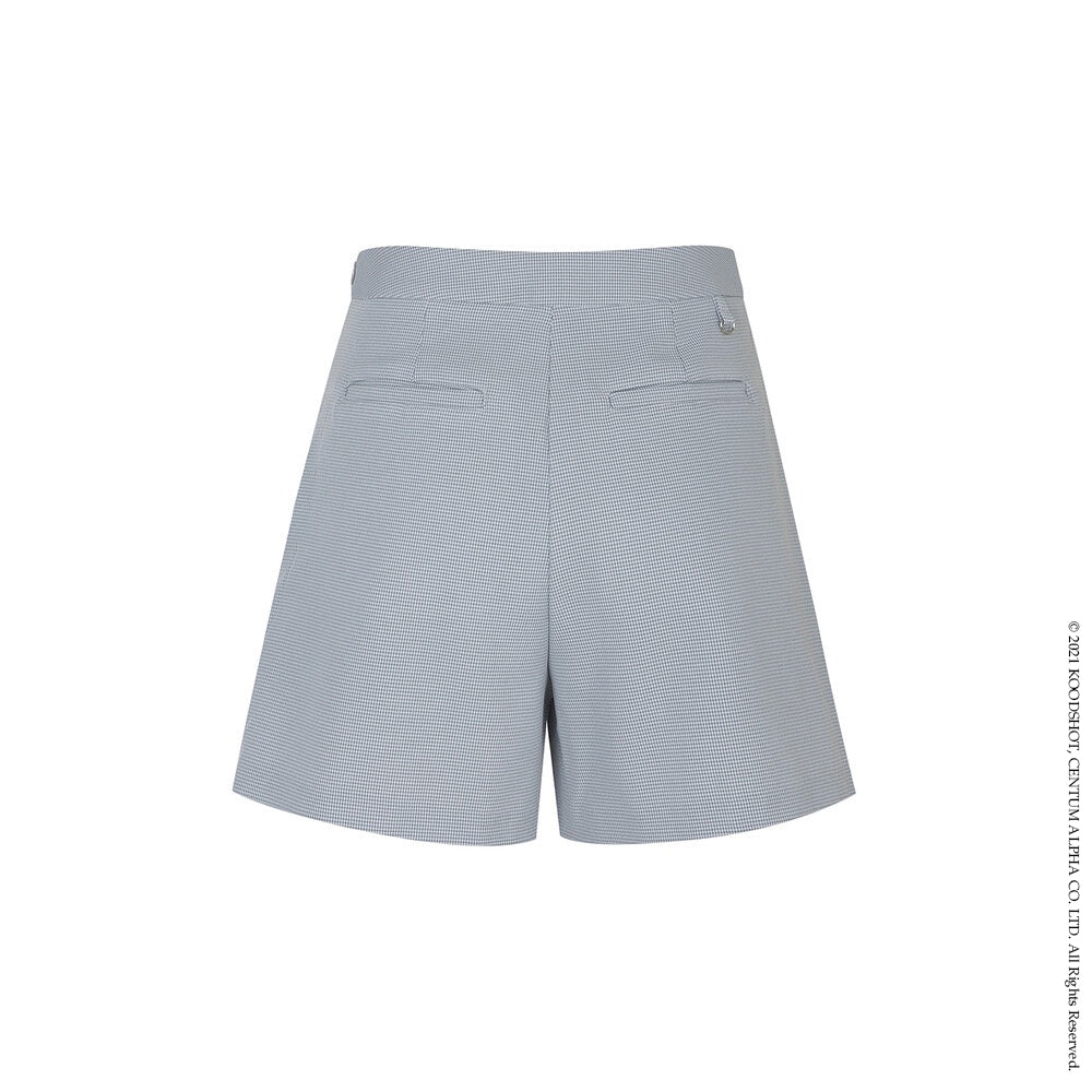 Grey Essential Houndstooth Shorts W/Inner Pants