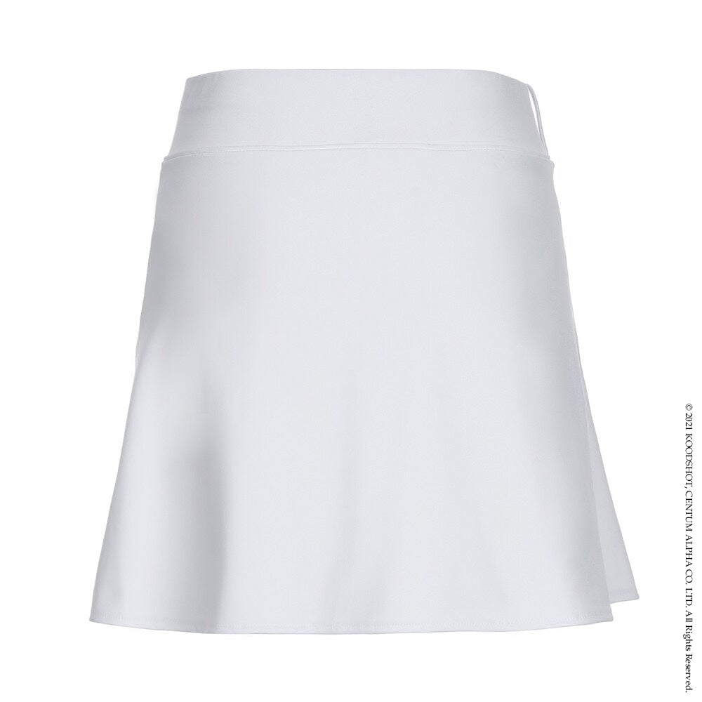 White New Pleated Banding Skirt W/Inner Pants