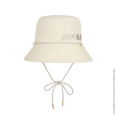 Beige Rookie Braided String Bucket Hat