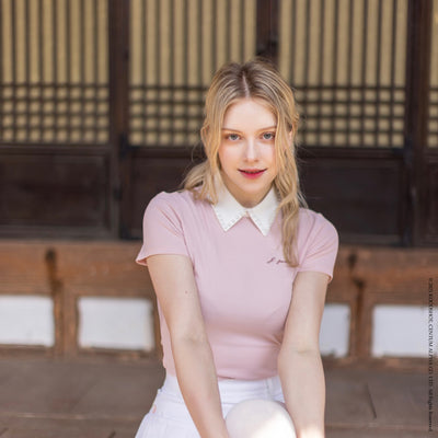 Pink Pearl Collar Shirts