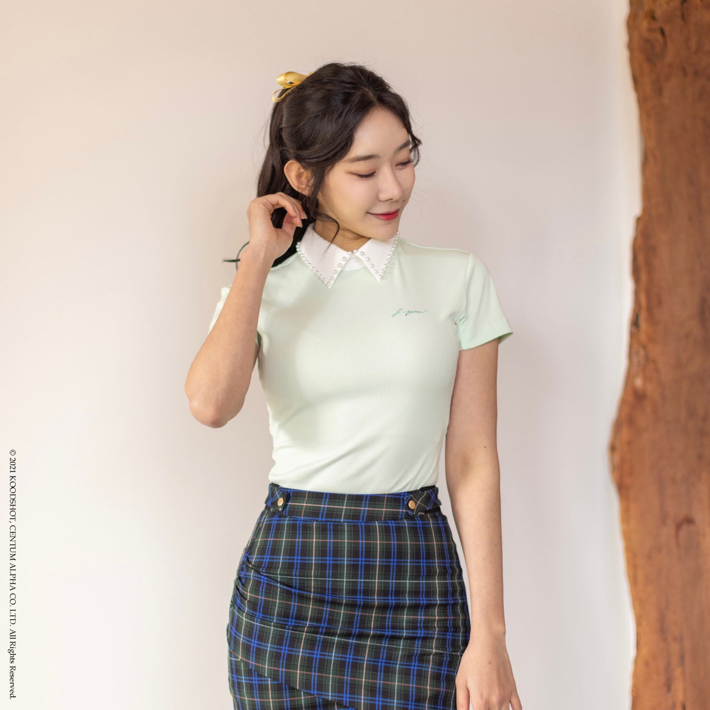 Melon Pearl Collar Shirts