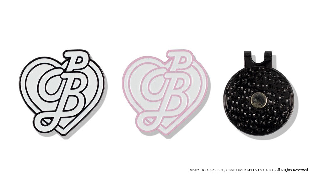 Heart Logo Ball Marker + Wood Tee Set