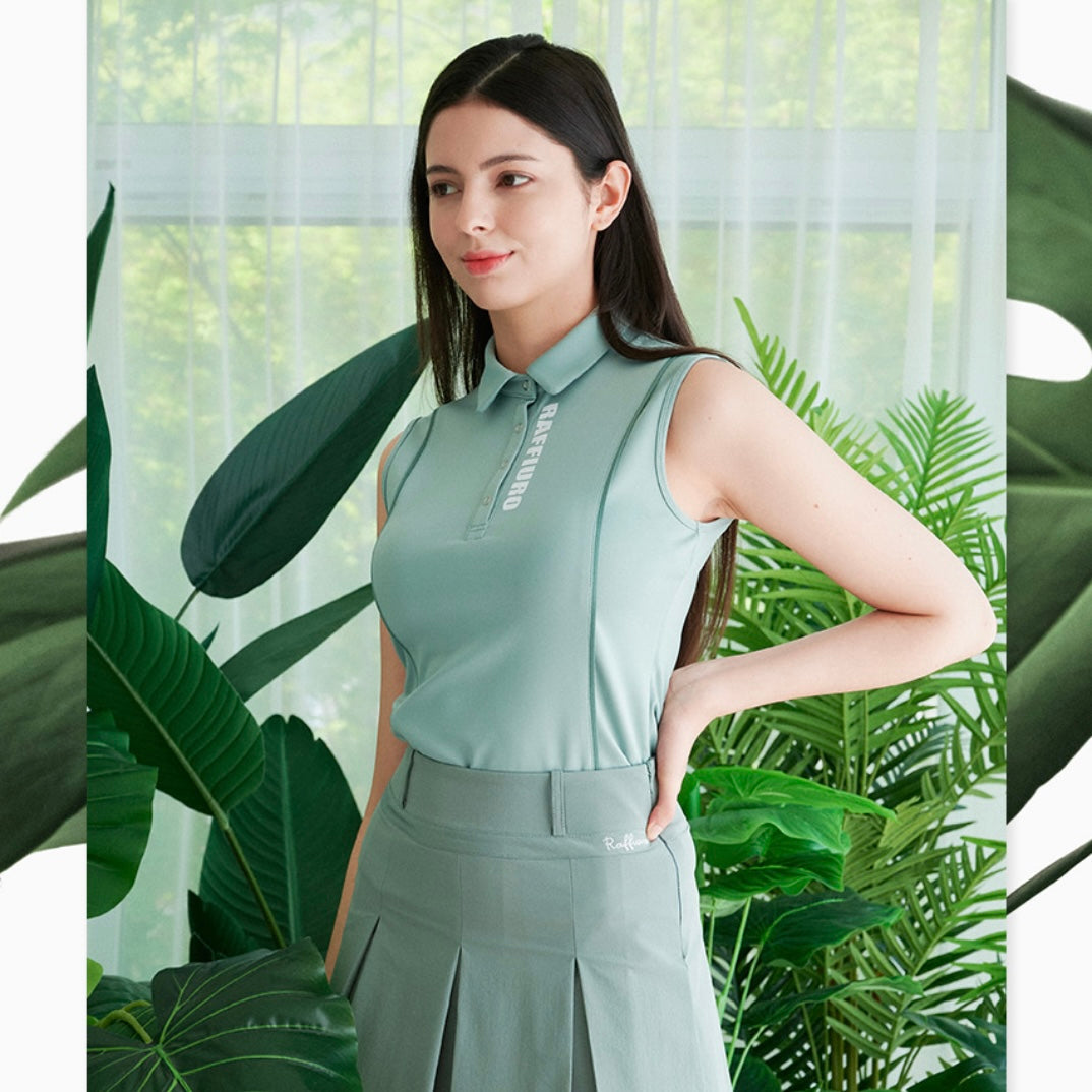 Mint Coloring Sleeveless Shirt