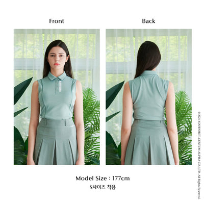 Mint Coloring Sleeveless Shirt