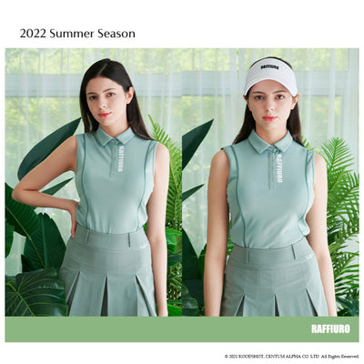 Mint Coloring Sleeveless Shirt