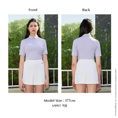 White Inverted Pleated Skirt