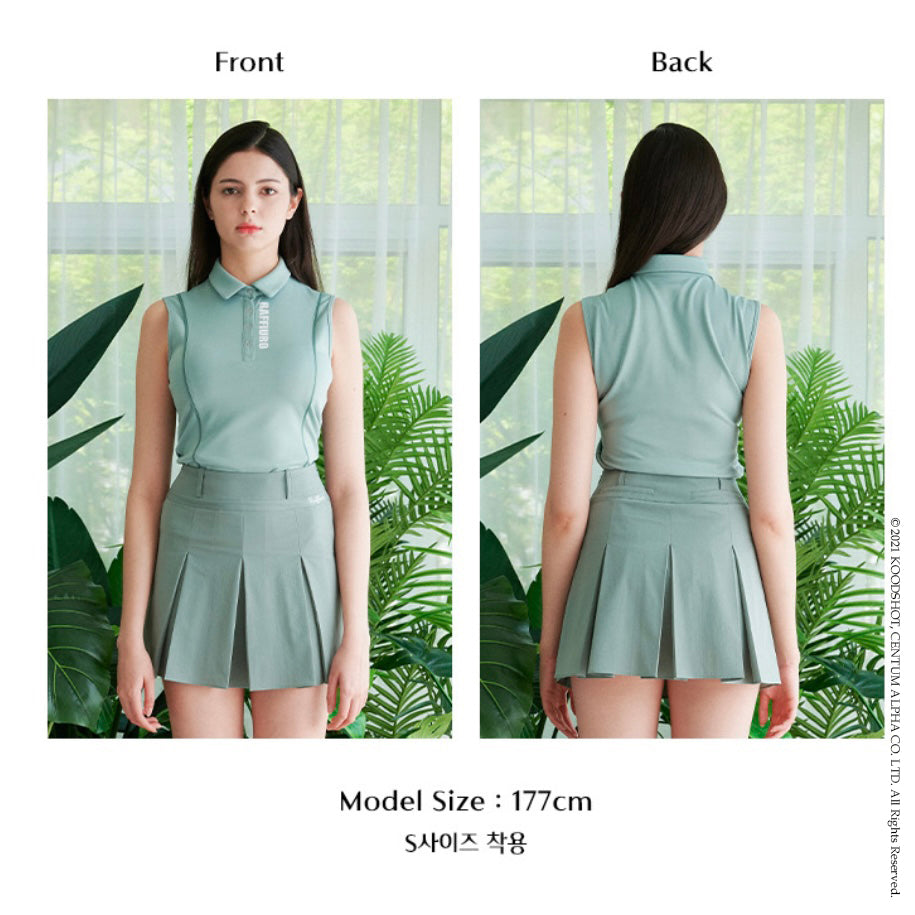 Mint Inverted Pleated Skirt