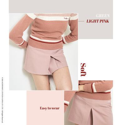 Light Pink Front Pleated Skirt