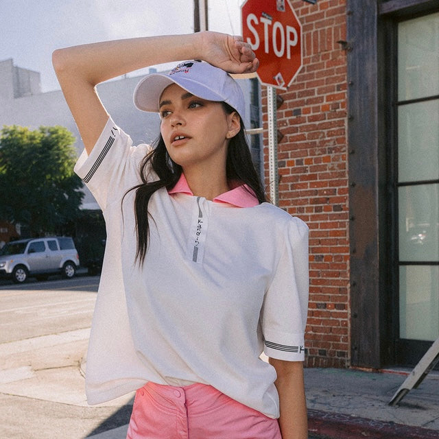 Pink Color Round Polo Shirt