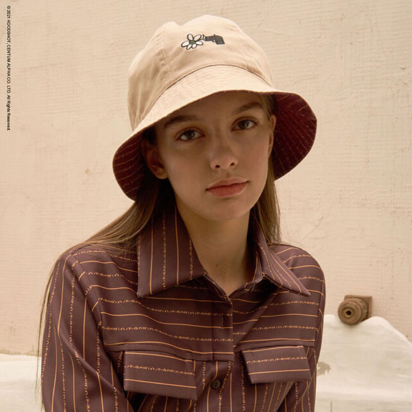 Beige Reversible Bucket Hat – KOODSHOT