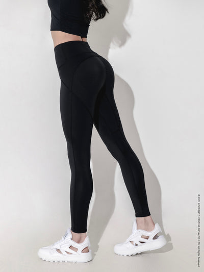 Black Allday Length9 Hip-up Leggings