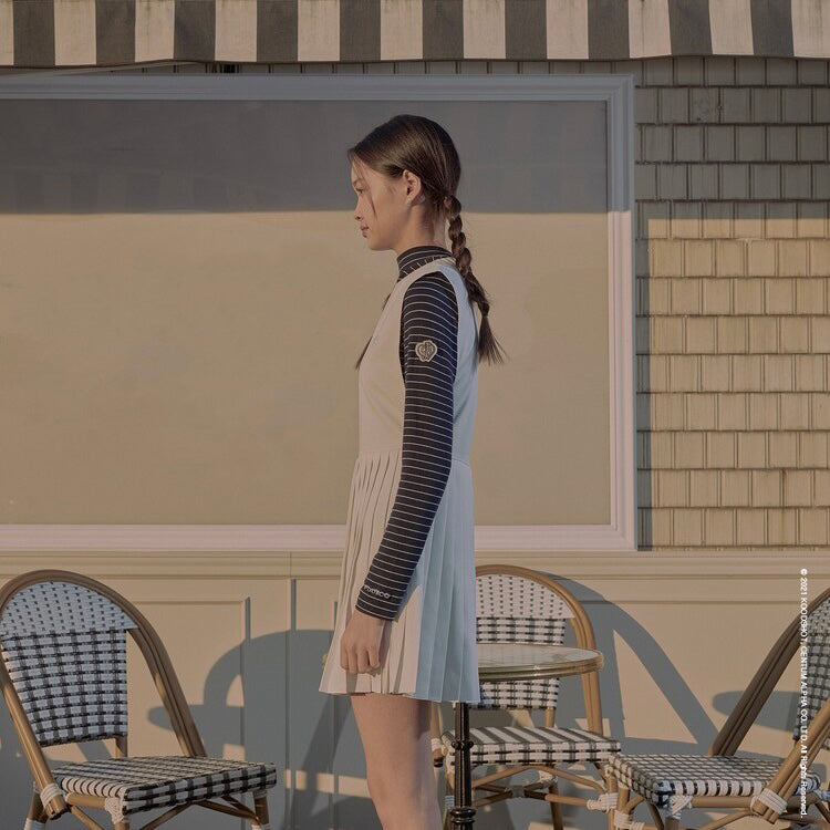 Ivory Pleated Jumper Dress W/INNER Pants KOODSHOT Ivory Pleated Jumper Dress W/INNER Pants KOODSHOT