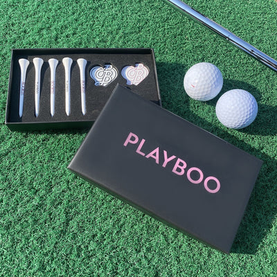 Heart Logo Ball Marker + Wood Tee Set