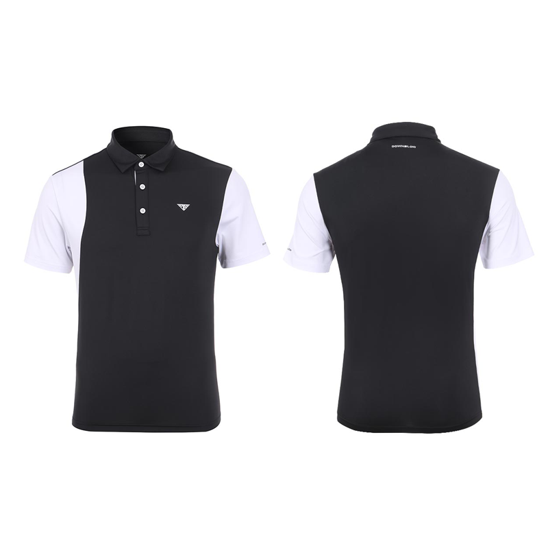 Men Golf Wear Cooling Short Sleeve Collar Top Shirt