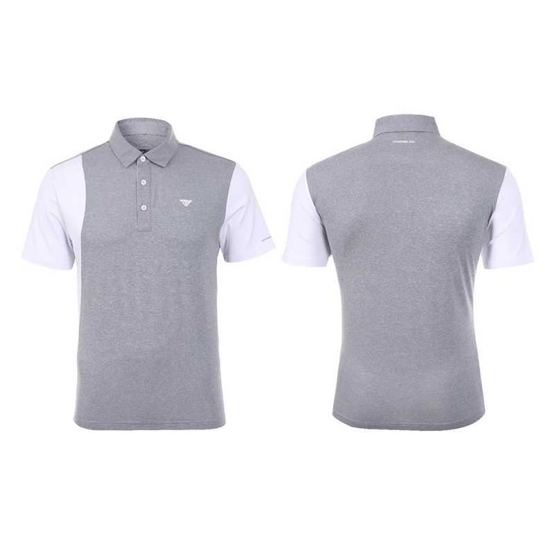 Men Golf Wear Cooling Short Sleeve Collar Top Shirt